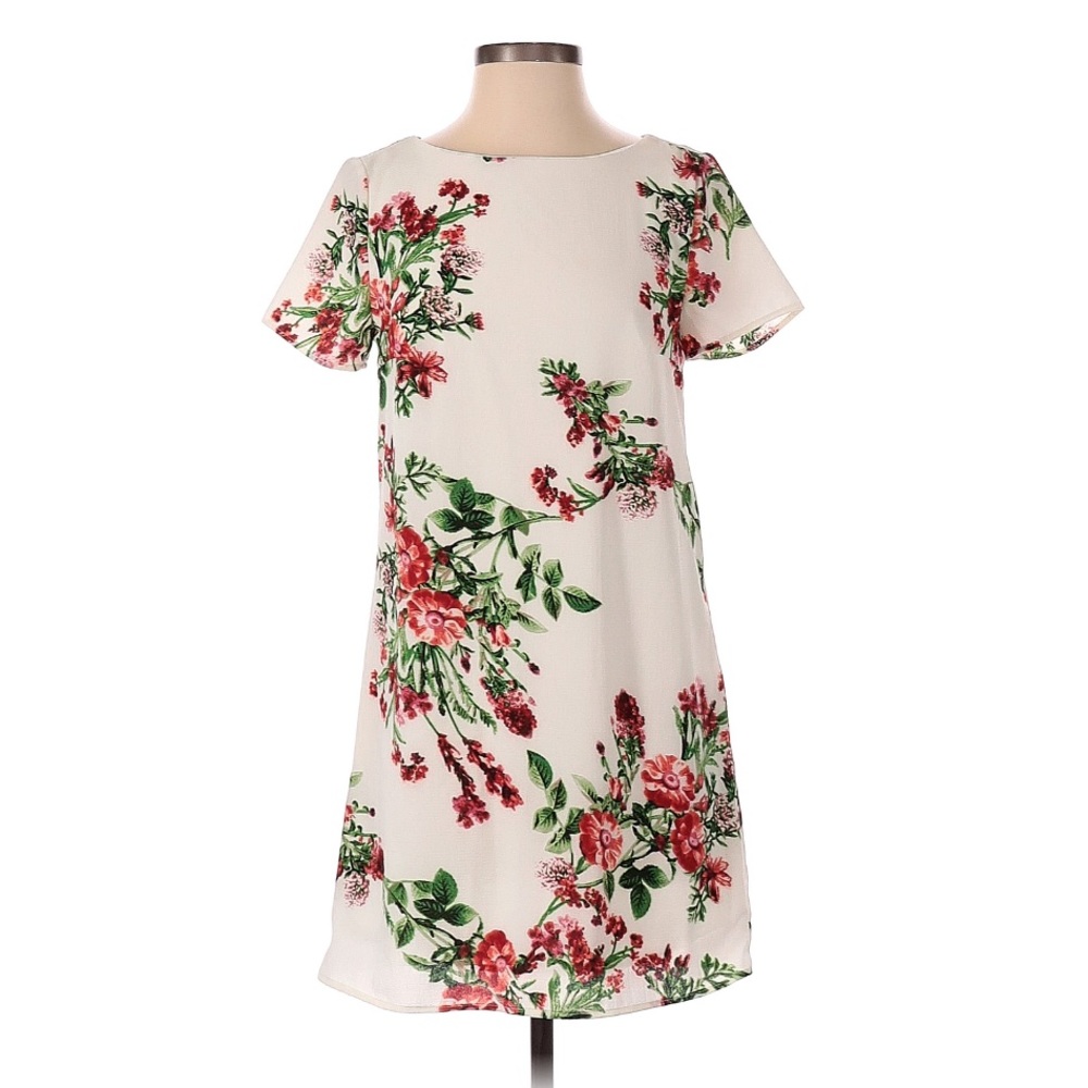 WHITE FLORAL PRINT DRESS